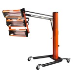 Трехкассетная мобильная ИК сушка на пантографической стойке с гидроцилиндром WDK-3D