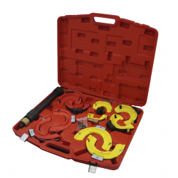 WDK-214029A Съемник пружин усиленный, 5 пар захватов для сжатия и сборки/разборки стоек амортизаторо