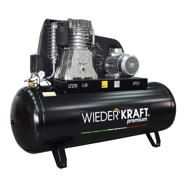 Масляный поршневой компрессор с ременным приводом 656 л/мин, 11 бар, 380В/4.0 кВт, 270 л WDK-92765