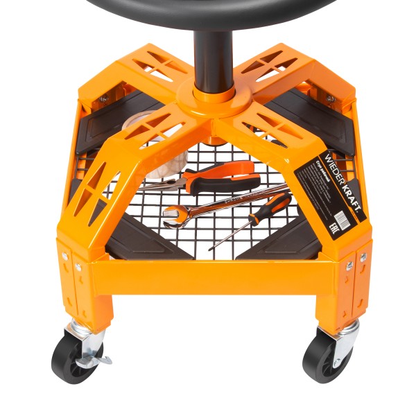 Стул рабочий для автослесаря с лотком для инструмента WDK-86016