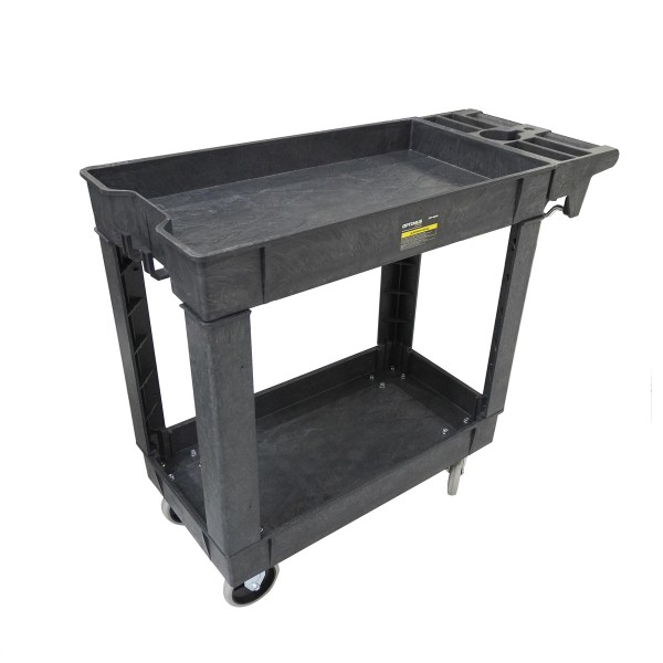 Тележка пластиковая, 2 полки OPT-607S