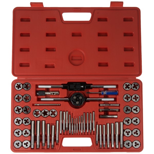 Набор метчиков и плашек М3 - 12, 4-40 - 1/8NPT27, метрическая и дюймовая резьба, 60 предметов OPT-MTDS60