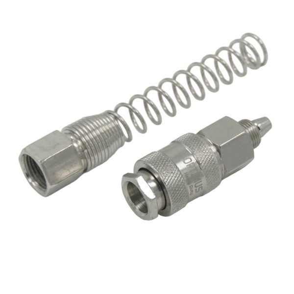 Соединение быстросъемное пневматическое с пружинкой, резьба 1/4 OPT-720SPS