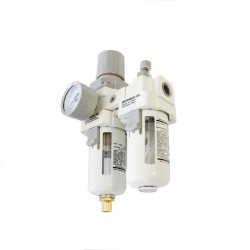 AC3010-03 Блок подготовки воздуха 3/8 с фильтром, манометром, маслораспылителем и регулятором давления