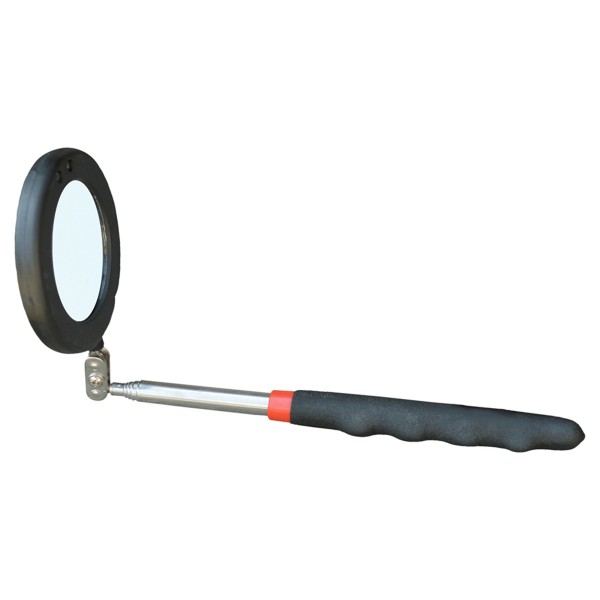 Смотровое круглое зеркало на телескопической рукоятке с подсветкой, 280-265 мм WDK-65452