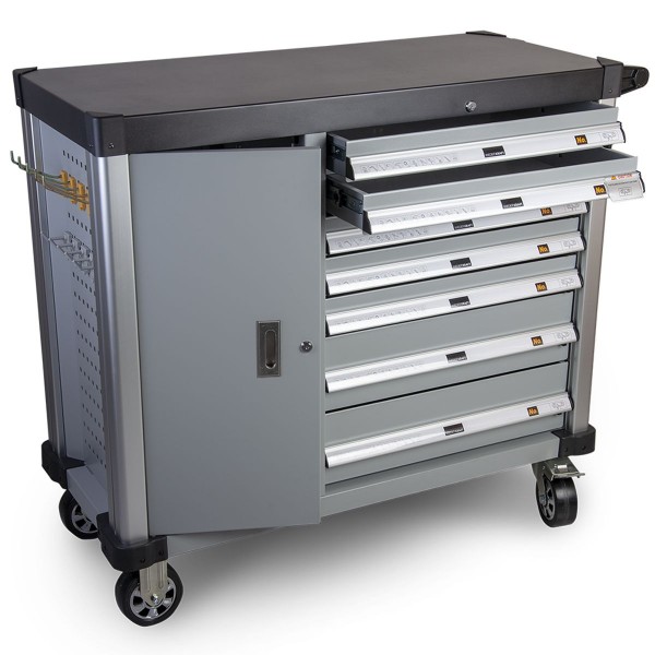 Тележка инструментальная, 7 ящиков и боковой отсек WDK-907E