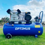 Компрессор поршневой, 420 л/мин, 2.2 КВт, 220 В, ресивер 100 л OPT-301042