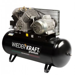 WDK-92712  Масляный поршневой компрессор с ременным приводом 1300 л/мин, 11 бар, 270 л