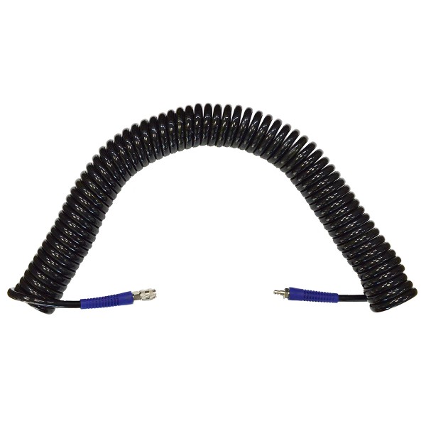Шланг пневматический спиральный с БРС, 15 м, 10х14 мм WDK-65815