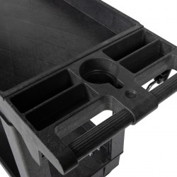 OPT-608S Тележка пластиковая, 2 полки, удлиненная