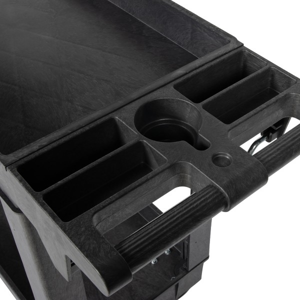 Тележка пластиковая, 2 полки, удлиненная OPT-608S