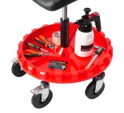 WDK-86019 Стул рабочий для автослесаря, детейлинга с лотком для инструмента