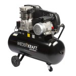 Масляный поршневой компрессор с ременным приводом:423 л/мин, 10 бар; 220В/2,2 кВт, 100 л WDK-91053