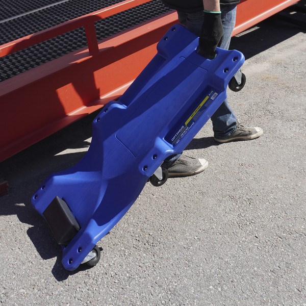 Лежак ремонтный, подкатной, пластиковый, синий OPT-40130B