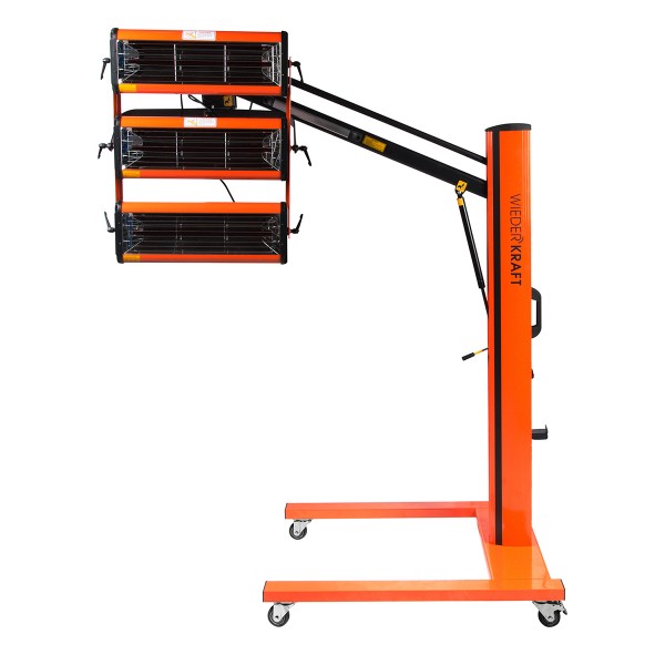 Трехкассетная мобильная ИК сушка на пантографической стойке с газовым амортизатором WDK-3AT