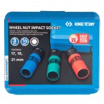 Набор ударных глубоких торцевых головок 1/2, шестигранные, 17, 19, 21 мм KING TONY 44905MP