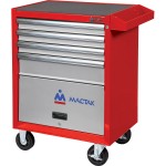 Тележка инструментальная, 4 выдвижных ящика и отсек, ОПТИМА, красная МАСТАК 522-04581MR