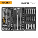 Набор инструментов CHAMPION для тележки, 18 ложементов, 239 предметов TOLSEN TT85416-239
