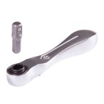 Трещотка 1/4, 88 мм, 60 зубцов, флажковая, для вставок (бит) KING TONY 276B-0225