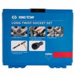 Набор торцевых головок для поврежденных гаек и болтов, 17, 19, 21, 22 мм, 5 предметов KING TONY 9TD165MR
