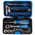 Набор торцевых головок с принадлежностями серии АТОМ, 1/4, шестигранные, 5-14 мм, 39 предметов KING TONY 2539MR-AM