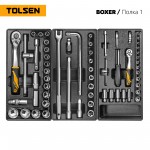 Набор инструментов BOXER для тележки, 12 ложементов, 157 предметов TOLSEN TT85415-157