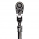 Трещотка 1/2, 350-490 мм, 72 зубца, флажковая с кнопкой, шарнирная, телескопическая МАСТАК 010-43719