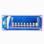 Набор торцевых насадок 1/2, Torx, Т20-Т60 мм, L = 60 мм, 9 предметов KING TONY 4109PR10