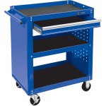 Тележка открытая ОПТИМА, 3 полки и выдвижной ящик, синяя МАСТАК 520-01580MB