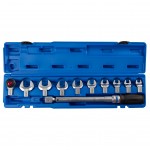 Динамометрический ключ серии FIT, 14х18 мм с набором рожковых насадок 13-30 мм, 20-100 Нм, кейс KING TONY 345201D11MR