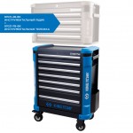 Тележка инструментальная, 7 выдвижных ящиков, HEAVY DUTY KING TONY 87G31-7B-BK