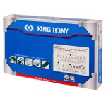 KING TONY Набор торцевых насадок HEX и SPLINE, ложемент, 19 предметов 9-4129PRV