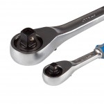 Набор трещоток 1/4, 1/2, 90 зубцов, флажковых с кнопкой, 2 предмета KING TONY 7773GS