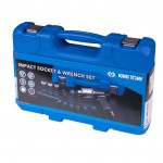 Гайковерт пневматический ударный 1/2, 881 Нм, с комплектом головок, 17 предметов KING TONY 44106AMP01