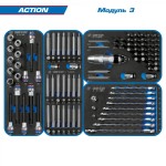 Набор инструментов ACTION для тележки, 15 ложементов, 327 предметов KING TONY 934-327MRVD