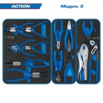 Набор инструментов ACTION для тележки, 15 ложементов, 327 предметов KING TONY 934-327MRVD