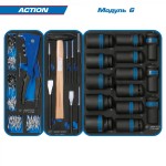 Набор инструментов ACTION для тележки, 15 ложементов, 327 предметов KING TONY 934-327MRVD