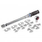 Динамометрический ключ серии FIT, 14х18 мм с набором рожковых насадок 13-30 мм, 20-100 Нм, кейс KING TONY 345201D11MR