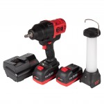 Гайковерт аккумуляторный ударный 1/2, 1700 Нм, 18 В, кейс, в комплекте фонарь MIGHTY SEVEN DW-402AL