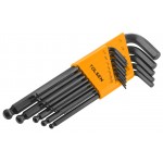 Набор Г-образных шестигранников 0,05-3/8, дюймовые, с шаровым окончанием, 13 предметов TOLSEN TT20090