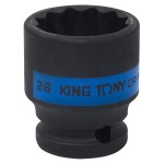 Головка торцевая ударная двенадцатигранная 1/2, 26 мм KING TONY 453026M