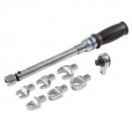 Динамометрический ключ серии FIT, 9х12 мм с набором насадок 10-17 мм, 4-20 Нм, кейс KING TONY 345102D08MR