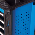 Тележка инструментальная, 7 выдвижных ящиков, SQUAD, широкая KING TONY 87SQ33-7B-BK