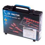 Набор торцевых диэлектрических головок с принадлежностями 1/4, шестигранные, 5-14 мм, 18 предметов KING TONY 25VE01MRV