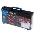 Набор торцевых диэлектрических головок с принадлежностями 3/8, шестигранные, 10-19 мм, 14 предметов KING TONY 35VE01MRV