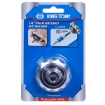 KINGTONY ТРЕЩОТКА  для вставок (бит) 1/4 дисковая 2745