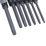 Набор вставок (бит) с воротком-битодержателем 1/4, Torx, T10-T40, L = 60 мм, 8 предметов KING TONY 2128PR