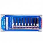 Набор торцевых насадок 1/2, Torx, Т20-Т60 мм, L = 80 мм, 9 предметов KING TONY 4119PR10