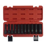 Набор головок торцевых 1/2 12-ти гранных 10-24мм ударных глубоких 11 предметов JTC JTC-J411P