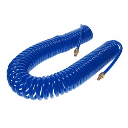 Шланг компрессора 8х12мм 15м спиральный с резьбовыми наконечниками 1/4 JTC
